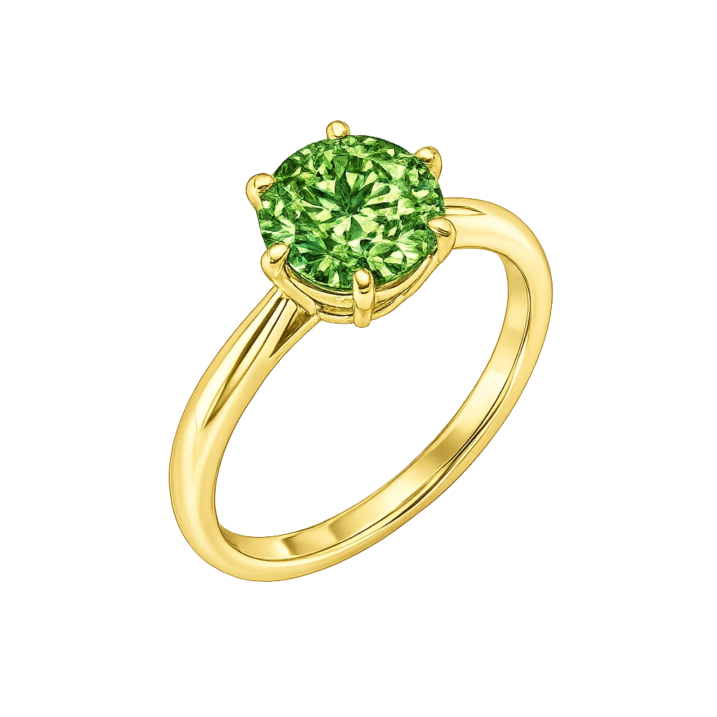 Green Diamond Ring