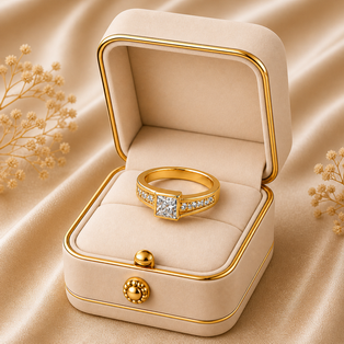 SOLITAIRE RING 1 PRINCESS CUT