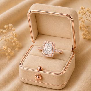 CENTER BIG & OTHER SMALL SIZE AROUND RING Platinum