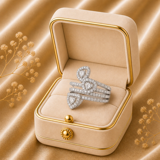 THREE HEART RING Silver